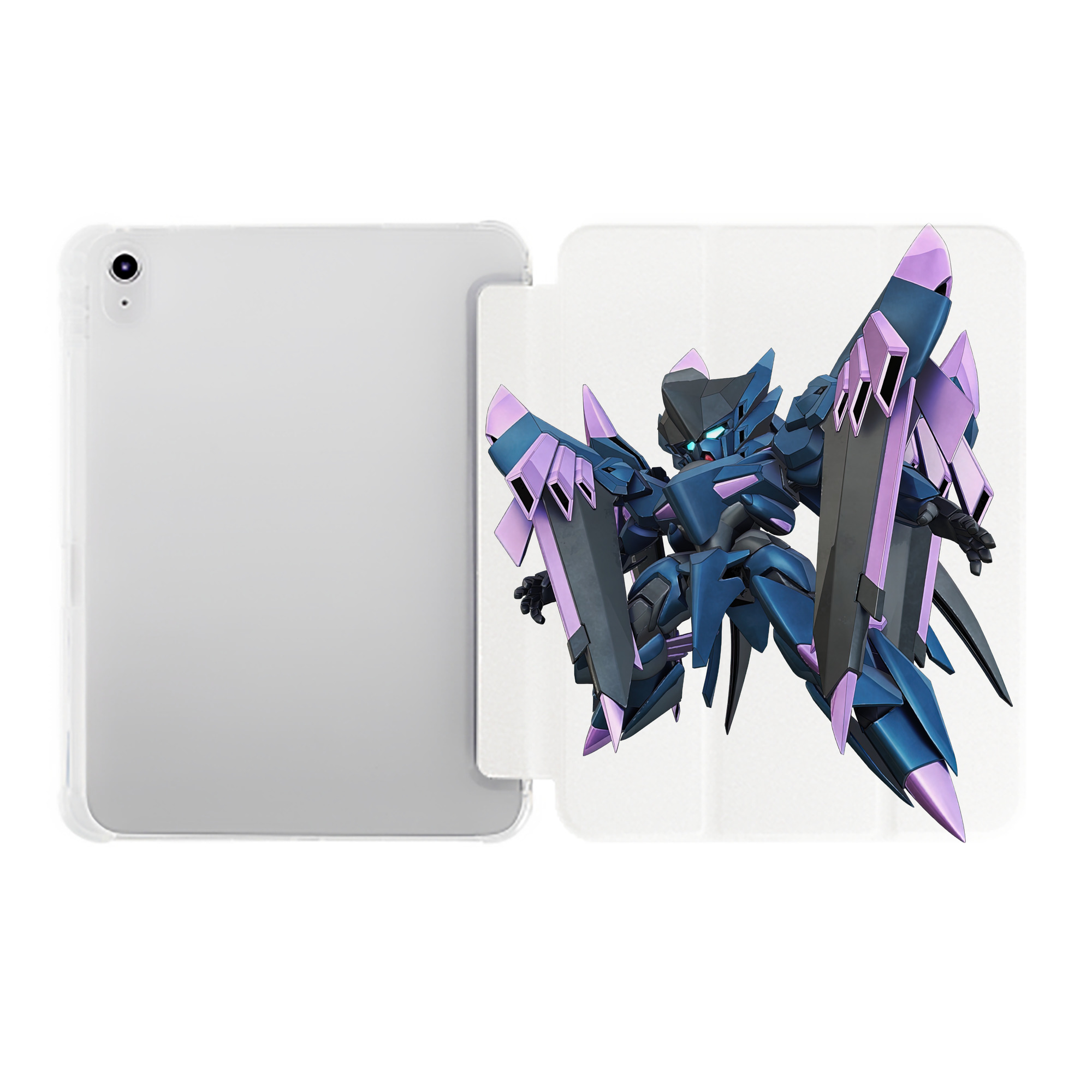 （画像用） 機動戦士ガンダム Mobile Suit Gundam IPad ケース ペン収納付き 三つ折りスタンド PUレザー×シリコン 対応機種9.5/10.5/10.9インチ